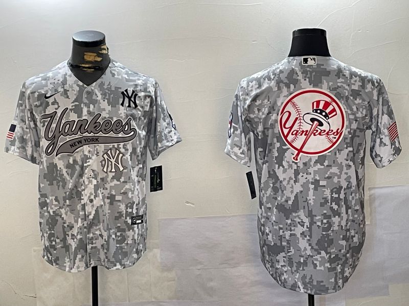 Men New York Yankees Blank Camo Joint Name 2024 Nike MLB Jersey style 1->new york yankees->MLB Jersey